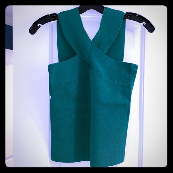 Massimo Dutti green top small - Picture 1 of 4